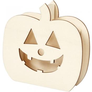 Halloween Pumpkin Head Figurine, Height: 13 cm, Depth: 3 cm, Width: 13.5 cm, 1 Item