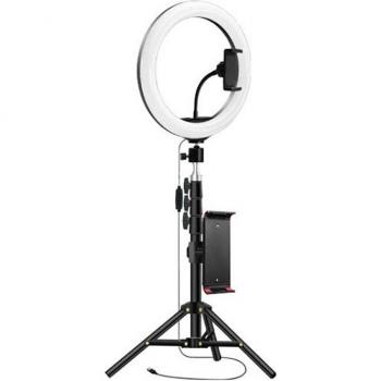 10 Zoll Ringlicht mit Stativ und USB für Selfie-Kameras und Videos