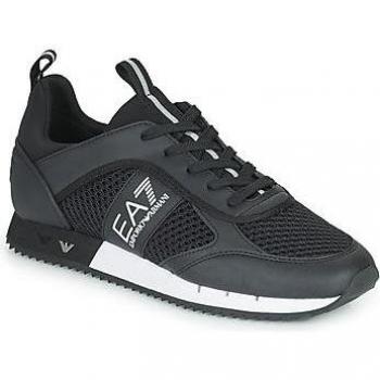 Emporio Armani EA7, Sneakers, male, Black, Size: 12 1/2 US Stylish Men's Sneakers
