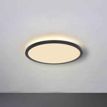 LED-Deckenleuchte Sapana, dimmbar, schwarz, rund