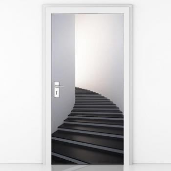 Pegatina Escaleras 3D Negra y Sencilla