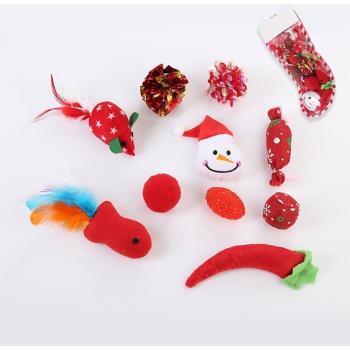 Bas de Noël rempli de jouets pour animaux de compagnie