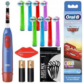 Oral-B Advance Cars Kinderzahnbürste mit 8 Farbwechsel-Aufsätzen