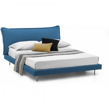 Lit double rembourré Talamo Italia bleu 160x190 cm