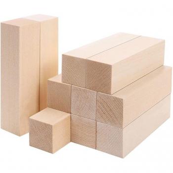 Kit de Bloques de Tilo para Escultura, 10 Unidades, 4X1X1 Pulgadas, Perfecto para Principiantes
