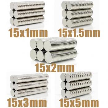 50 Uds Imanes de Neodimio N35 15x1.5