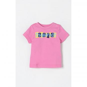 Maglietta Dsquared2 Rosa con Logo 9 Mesi