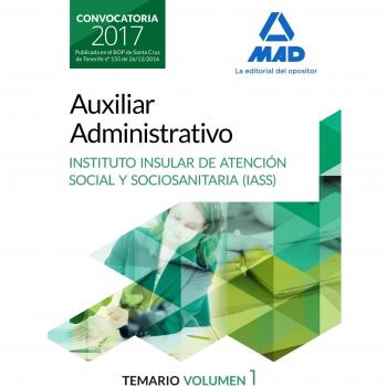 Auxiliar administrativo del instituto insular de atención social y sociosanitaria. Temario volumen 1 (Tapa blanda).