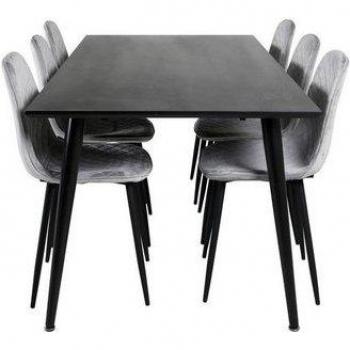 Ebuy24 Dipp Essgruppe 180x90 cm in Schwarz