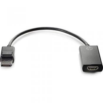 HP Black True 4K DisplayPort to HDMI Connector