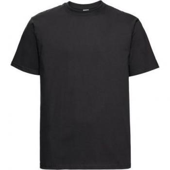 Camiseta de Algodón Pesado para Hombre en Color Negro L