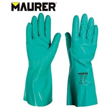 Guante Nitrilo Virgen 33 cm Talla 8 para Alimentos