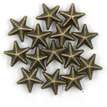 100Pcs Silver Star Studs with 5 Claws for Crafts
