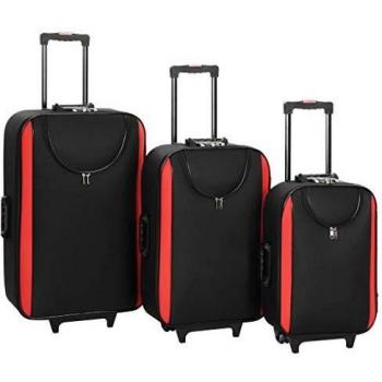 Set 3 Valises Souples noires – Tissu Oxford – VidaXL