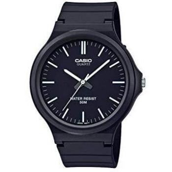 MW‑240‑1E Casio – Résine noire, étanchéité 3 ATM