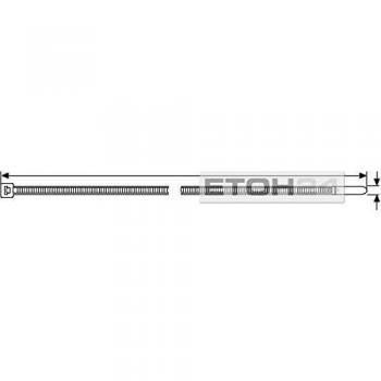 HellermannTyton 116-01818 T18R-PA66-GY Kabelbinder 101.60mm 2.45mm Grau 100St