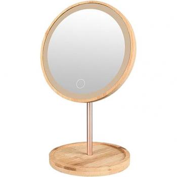 Miroir de bureau avec éclairage LED et charge USB