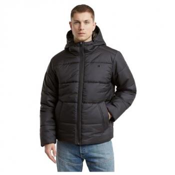Eco‑Puffer XXL de G-Star: Abrigo Negro con Capucha y Material Sostenible