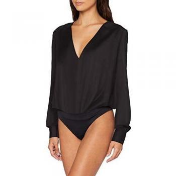 Guess Damen Ls Amelia Body Jumpsuit, Schwarz, Large