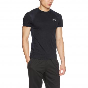 Under Armour Men's Swyft Active Shirt, Black with Reflective Trim, Small