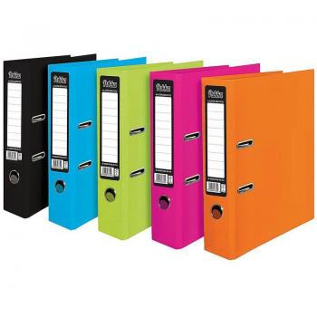 Teksto Lever Arch File A4 80mm Assorted Colours Pack 10 53650E 15733EX