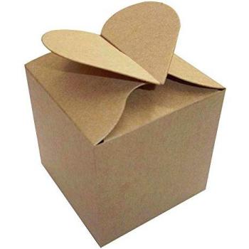 Wedding Favor Kraft Hearts Pack (50)