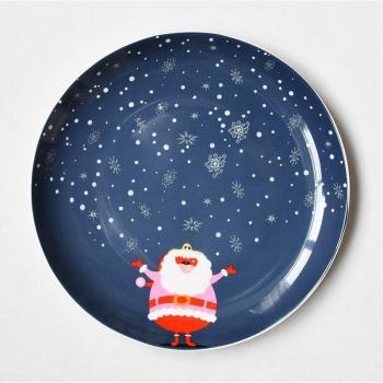 Plato de cena navideño
