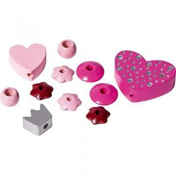 Mixed Wooden Heart Beads, 11 Count