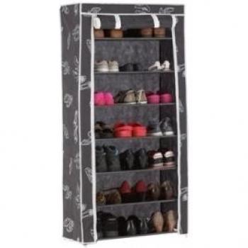 Zapatero de tela 5 estantes negro 125 x 61 x 30