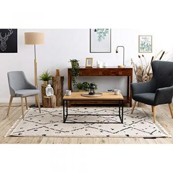 Alfombra berber tetuan b751 zigzag franjas bereber marroquí shag 180x270