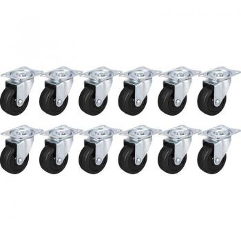 12Pcs 2 Inch Swivel Castor Wheels for Furniture