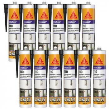 Sika Lot de 12 Mastic Silicone Seal 110