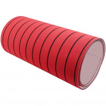 Cubierta de Teja Marítima EVA Autopegable – Alfombra Sintética 2400x450x6 mm (Rojo y Negro)