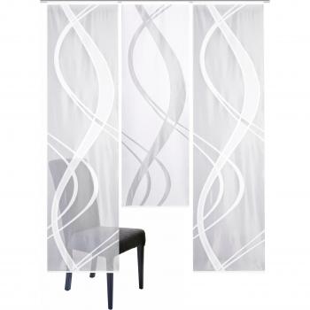 TIBASA Schiebegarde 3er Set, halbtransparent – Wohnideen