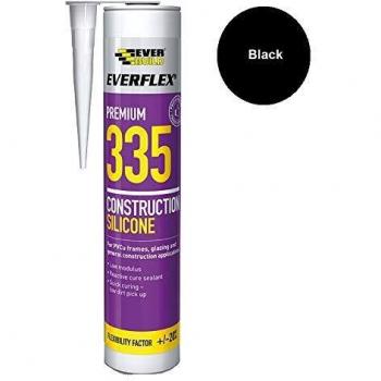 Everbuild Sika EVB335BK Everflex® 335 Construction Silicone Black
