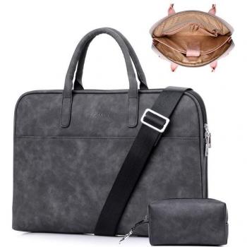Malette d'affaires en cuir pour ordinateur portable 17,3 pouces