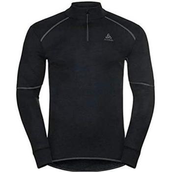 Odlo X‑Warm Half‑Zip Crew Baselayer for Men – Black, Small