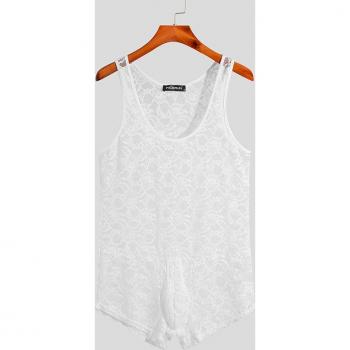Breathable Mesh Romper for Men