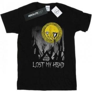 Disney Herren‑Sportshirt XXL „Nightmare Before Christmas – Lost My Head“, schwarz