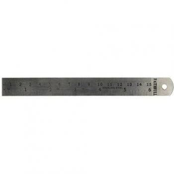 Faithfull Stainless Steel Rule 6 / 150mm