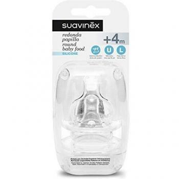 TETINA SILICONA BOCA ANCHA (BA) SUAVINEX PAPILLA 0 MESES 2 U