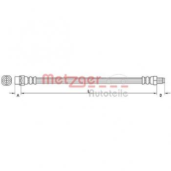 Bremsschlauch vorne METZGER 4110942 für BMW