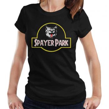 Jurassic Logo Cloud City 7 Spayer Park Black Women’s Top