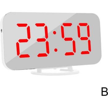 Horloge numérique miroir avec chargeur USB