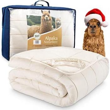 Engelshof Alpaka Decke 155x220 cm Bettdecke Winter Duo Füllung 100% Alpakawolle