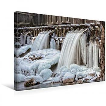 Eiskunst beim Sensenwerk (Roßleithen) – CALVENDO Premium Leinwand 45 × 30 cm