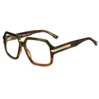 Dsquared2 D2 0162 EX4 Men’s Brown Glasses – Free Lenses, Blue‑Light Blocking