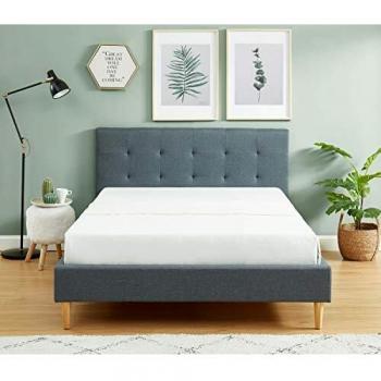 Lit Karl Adultes Tissu Gris 140x190 cm