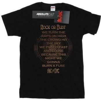 T-shirt AC/DC pour jeunes avec les paroles de Rock Or Bust