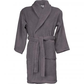 Erwin Müller Unisex‑Morgenmantel Frottier Kurz, Anthrazit, Größe M